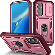 Husă blindată pentru Samsung Galaxy A54 5G, CamShield Slide, roz / burgundy