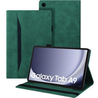 Husă pentru Samsung Galaxy Tab A9, Classic, cu spațiu pentru stylus, verde