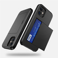 Huse pentru iPhone 11, Sliding Card Holder, negru