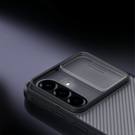 Husă NILLKIN Camshield Pro cu capac pentru cameră pentru Samsung Galaxy A57 5G, transparentă/neagră
