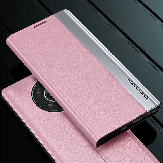 Cu clapetă pentru Honor Magic 6 Lite 5G, Side Magnetic, roz