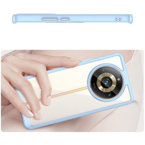 Huse pentru Realme 11 Pro 5G / 11 Pro+ 5G, Fusion Hybrid, transparent / albastru