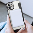 Cu clapetă pentru iPhone 12, RFID Wallet MagSafe CamShield, negru