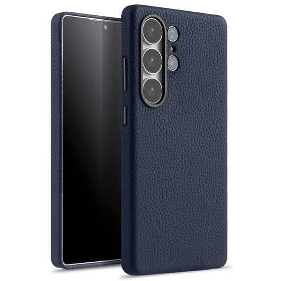 Carcasă MELKCO pentru Samsung Galaxy S25 Ultra, din piele, albastru închis