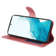 Cu clapetă pentru Samsung Galaxy A34 5G, Leather Wallet, roz rose gold