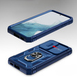 Husă blindată pentru Samsung Galaxy S23 Plus, CamShield Slide, albastru