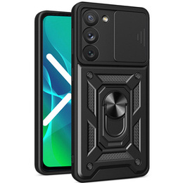 Husă blindată pentru Samsung Galaxy S23 Plus, CamShield Slide, negru