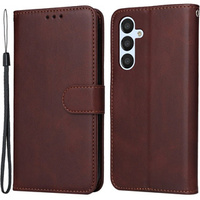 Cu clapetă pentru Samsung Galaxy A54 5G, Leather Wallet, maro