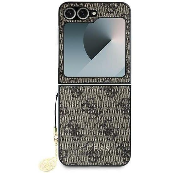 GUESS Huse pentru Samsung Galaxy Z Flip7 FE / Z Flip6, 4G Charms Collection Hardcase, maro