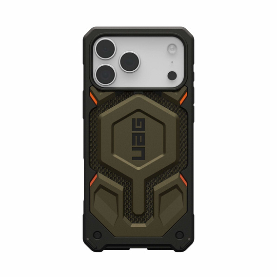 Carcasă Urban Armor Gear pentru iPhone 17 Pro Max, Monarch Pro Kevlar MagSafe, Kevlar Element Green