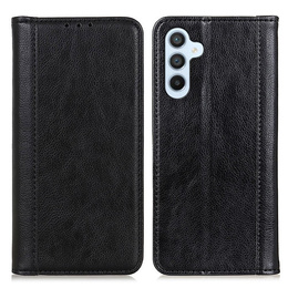 Husa cu clapetă pentru Samsung Galaxy S25 FE, Split Leather, negru