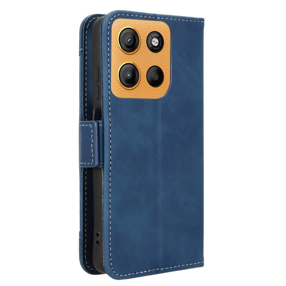 Cu clapetă pentru Motorola Moto G15 / Motorola Moto G15 Power, Card Slot, albastru închis
