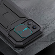 Husă pentru iPhone 13 Pro Max, R-JUST CamShield Slide, armată, negru