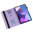 Husă cu clapetă pentru Lenovo Pad M9, flower, violet