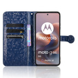 Husa cu clapetă pentru Motorola Moto G86 Power 5G, Wallet Rhombus, albastru