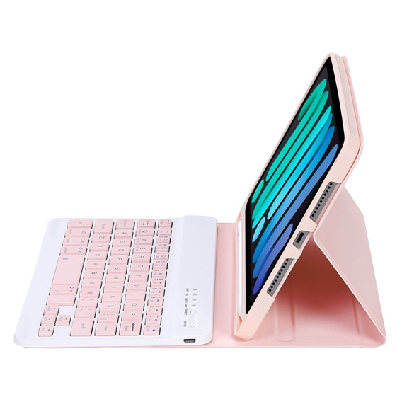 Carcasă cu tastatură bluetooth pentru iPad mini 8.3" 2021 (6 gen.) / iPad mini 8.3" 2024 (7 gen.), roz