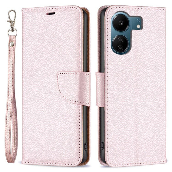 Cu clapetă pentru Samsung Galaxy A05s, Wallet Litchi Leather, albastru