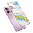 Carcasă de protecție pentru Motorola Moto G24 / G24 Power / G04, Marble Slim Case, albastru