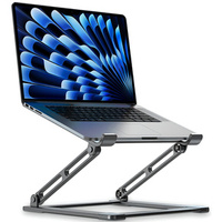 Suport pentru laptop din aluminiu, ERBORD ProDesk Stand, gri