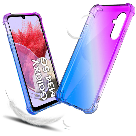 Husa pentru Samsung Galaxy M34 5G, Gradient Dropproof, Violet / albastru