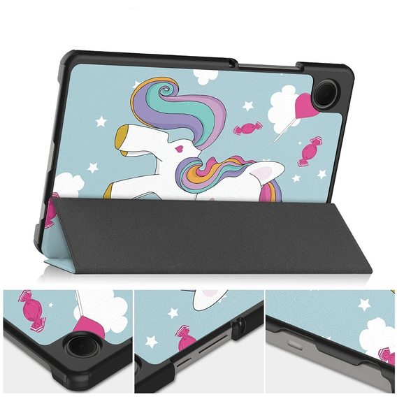 Husă inteligentă cu imprimeu pentru Samsung Galaxy Tab A11/A9