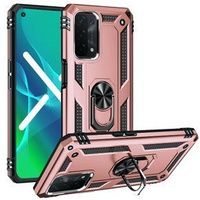 Husă blindată pentru OPPO A54 5G/A74 5G/A93 5G, Nox Case Ring, roz rose gold