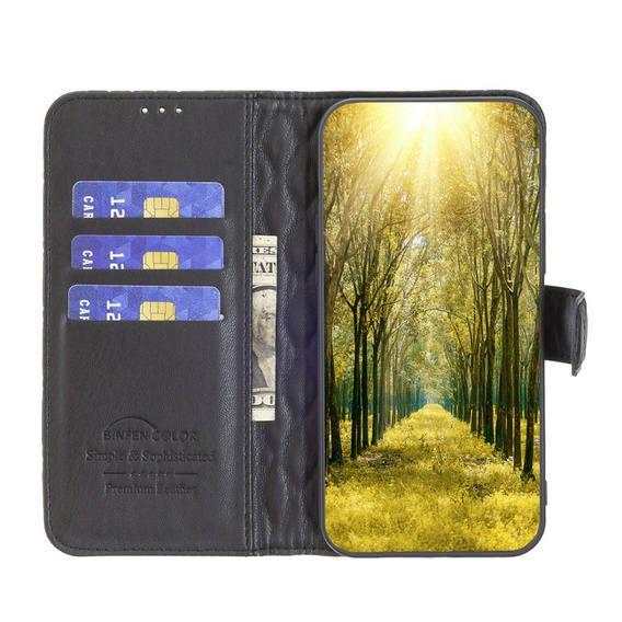 Cu clapetă pentru Samsung Galaxy A15, Wallet, BINFEN COLOR, negru
