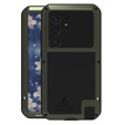 Love Mei Huse pentru Samsung Galaxy S25 Ultra, armored with glass, verde