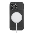 Huse pentru iPhone 15 Pro Max, ERBORD MagProtect Slide Camera, negru