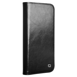 Carcasa flip pentru Iphone 16E, QIALINO Leather Wallet, negru