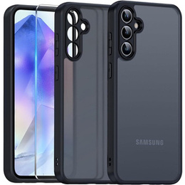 Carcasă pentru Samsung Galaxy A35 5G, Fusion Hybrid, cu protecție pentru camera foto, transparent / negru