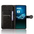 Husa cu clapetă pentru ASUS ROG Phone 8 Pro, Wallet Rhombus, negru