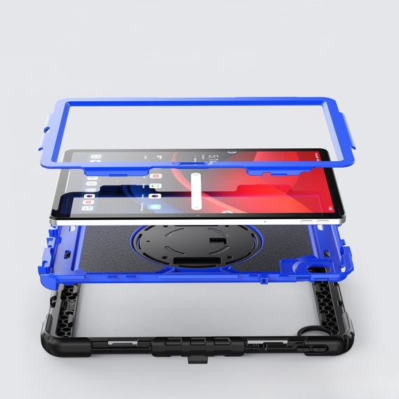 Husa blindată pentru Lenovo Tab M11, carcasă de protecție 360 cu slot pentru stylus, albastru închis