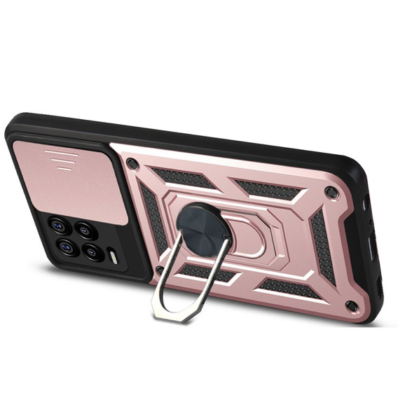 Husă blindată pentru Realme 8 / 8 Pro, CamShield Slide, roz rose gold