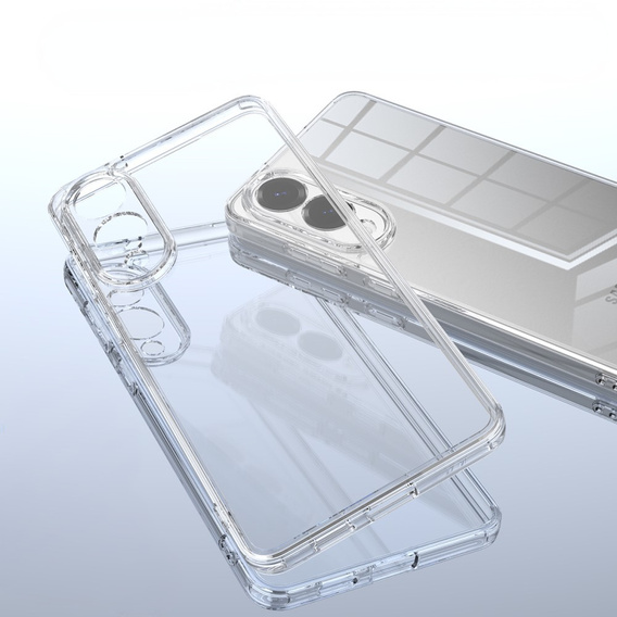 Huse pentru Samsung Galaxy S25 Edge, Fusion Hybrid, transparentă