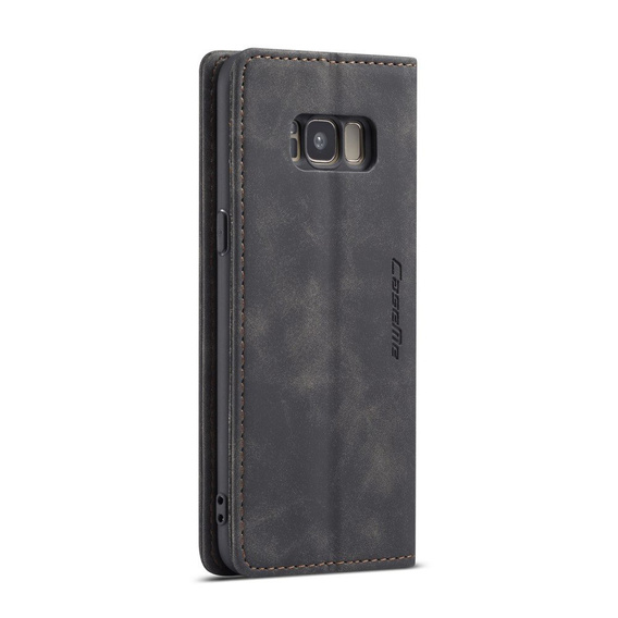 Husa CASEME pentru Samsung Galaxy S8, Leather Wallet Case, negru