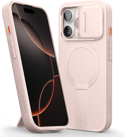 Husă pentru iPhone 16 Pro, Suritch Shockproof, pentru MagSafe, roz