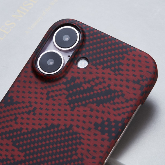 Carcasă pentru iPhone 16 Plus, Aramid Fiber MagSafe, roșu