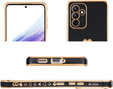 Husă pentru Samsung Galaxy A15 4G / 5G, Electro heart, negru + Sticlă ceramică Full Glue