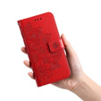 Cu clapetă pentru Samsung Galaxy A53 5G, Mandala Flower, roșu