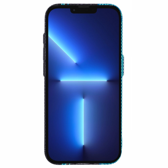 Carcasa pentru iPhone 13 Pro, Carbon Fiber MagSafe, negru / albastru