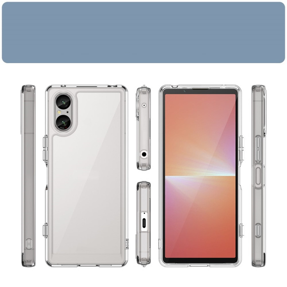 Huse pentru Sony Xperia 5 V, Fusion Hybrid, transparentă