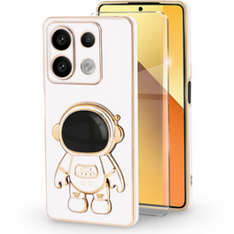 Carcasă pentru Xiaomi Redmi Note 13 5G, Astronaut, alb + sticlă călită 9H