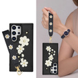 Husa pentru Samsung Galaxy S25 Ultra, Leather Flower Card Slot, negru