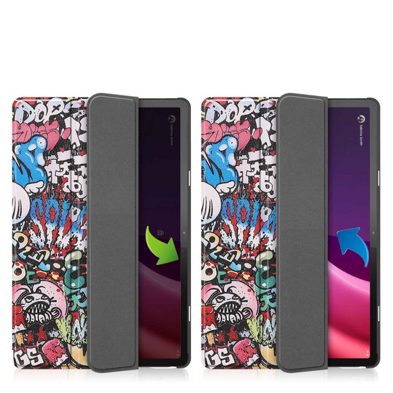 Husă pentru Lenovo Tab P11 Gen 2 TB350FU TB350XU 11.5", Smartcase, graffiti