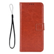 Cu clapetă pentru Xiaomi Poco F7 Pro, Crazy Horse Wallet, maro