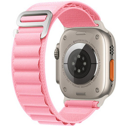 Curea din nailon pentru Apple Watch 1/2/3/4/4/5/6/6/7/8/SE/ULTRA 42/44/45/49mm, roz