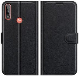 Cu clapetă pentru Motorola Moto E7 Power / E7i Power, Wallet Litchi Texture, negru