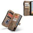 Husa CASEME pentru Samsung Galaxy A56 5G, Leather Wallet Cash and Card Slots, cu curea, maro