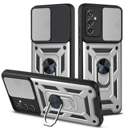 Husă blindată pentru Samsung Galaxy M52 5G, CamShield Slide, de argint